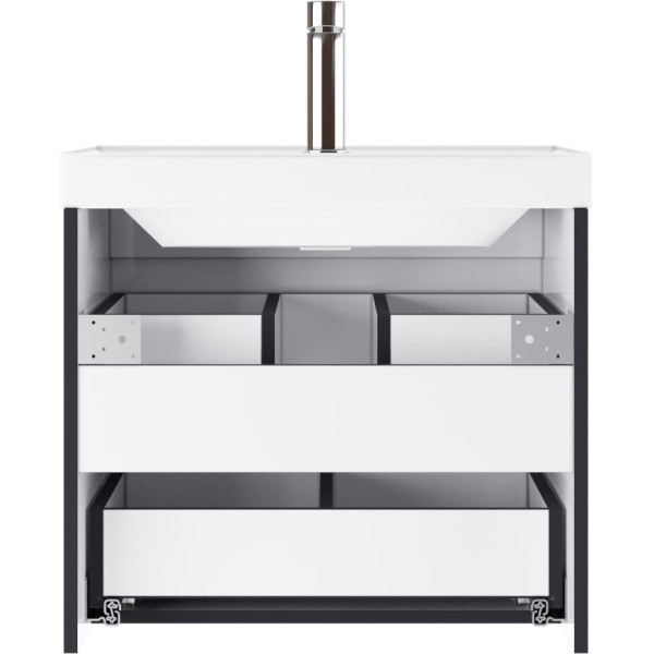 Тумба подвесная под умывальник Classica 60 Graffo графит матовый В2 Домино (DGr2111T)