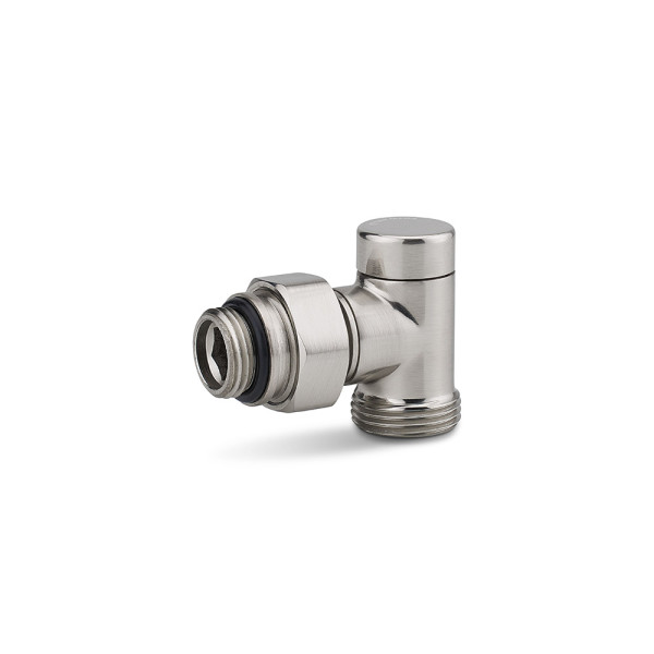 Фитинг угловой со встроенным шаровым краном 1/2"х3/4"(18)ЕК Varmega VMDV22 (матовый никель) (VMDV22-500415) Фитинг угловой со встроенным шаровым краном 1/2"х3/4"(18)ЕК Varmega VMDV22 (матовый никель) (VMDV22-500415)