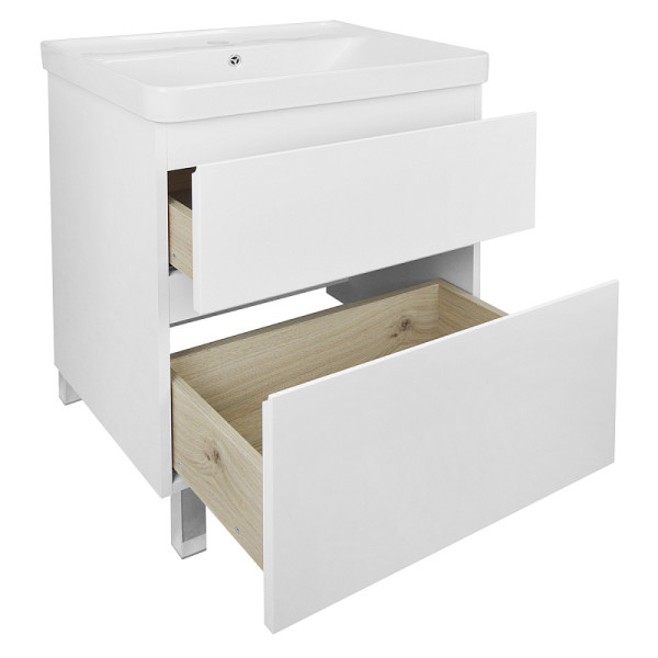 Тумба напольная Azario с раковиной Мила 60Н с раковиной Monte 60 (CS00085830)