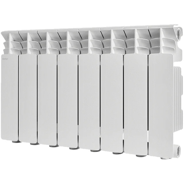 Радиатор алюминиевый Stout Gamma 350 (боковое подключение, 8 секции) (SRA-3310-035008) Радиатор алюминиевый Stout Gamma 350 (боковое подключение, 8 секции) (SRA-3310-035008)