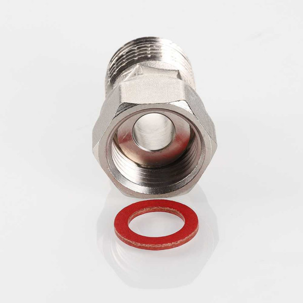 Переход с накидной гайкой 1/2" ВН Valtec (никель) (VTr.613.N.0404) Переход с накидной гайкой 1/2" ВН Valtec (никель) (VTr.613.N.0404)