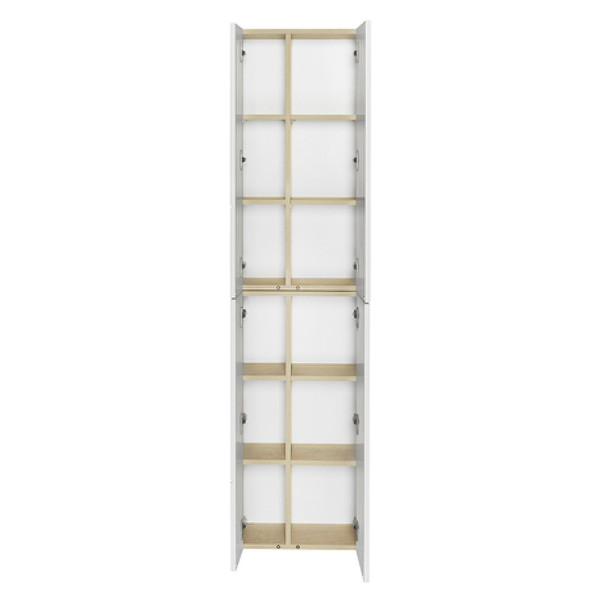 Шкаф навесной Мишель Дуб Эндгрейн/Белый (1A243903MIX40)