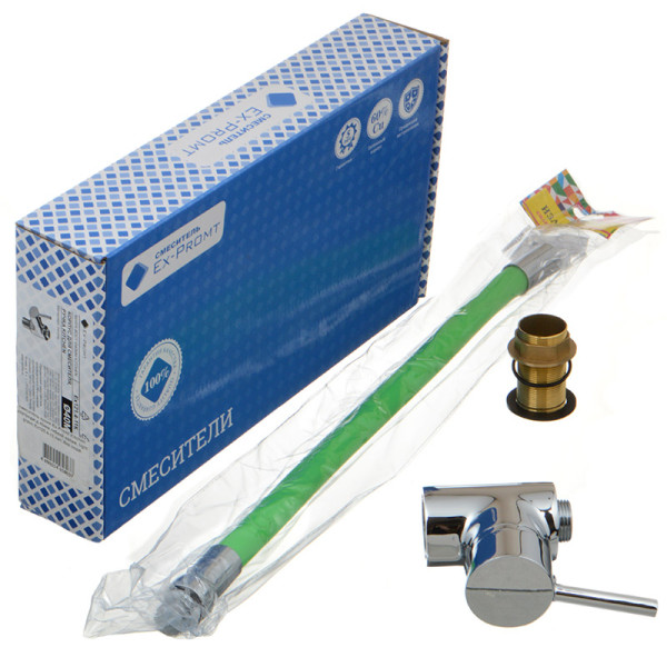 Смеситель для кухни Ex-promt Kitchen с гибким изливом, хром (Ex125.4-11 light green) Смеситель для кухни Ex-promt Kitchen с гибким изливом, хром (Ex125.4-11 light green)