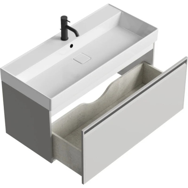 Тумба подвесная Aqwella Pure 992x444x443 серый (PUR0110ST)