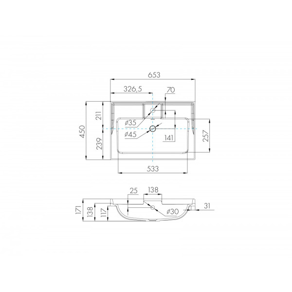 Раковина встраиваемая Aquaton Фабиа 65,3x45x17,1 белый (1.A708.7.31F.B01.0) Раковина встраиваемая Aquaton Фабиа 65,3x45x17,1 белый (1.A708.7.31F.B01.0)