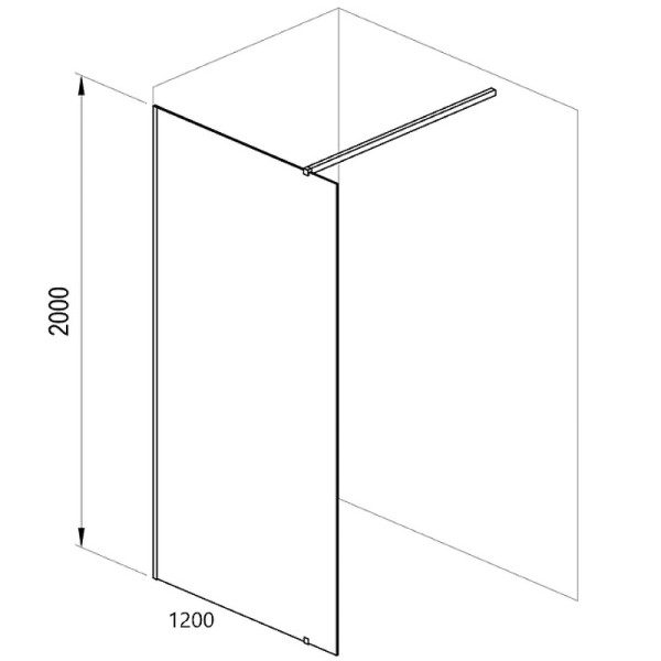 Душевое ограждение Ravak Walk-In 120x200 стекло, профиль черный (GW9WG030Z1) Душевое ограждение Ravak Walk-In 120x200 стекло, профиль черный (GW9WG030Z1)