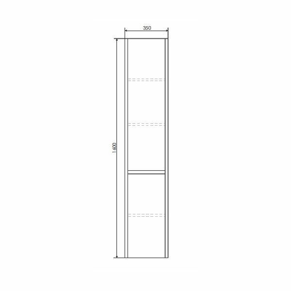 Пенал подвесной Comforty Тромсе 350x320x1600 дуб сонома (00004151266)