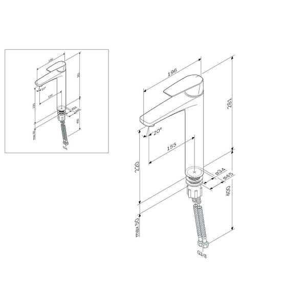 Смеситель для раковины AM.PM Gem (F90A92000) Смеситель для раковины AM.PM Gem (F90A92000)
