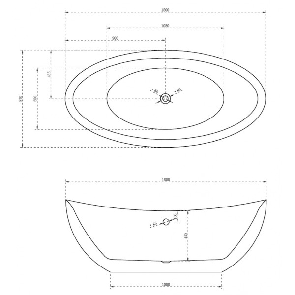 Ванна акриловая отдельностоящая Abber 180х87 белая (AB9248) Ванна акриловая отдельностоящая Abber 180х87 белая (AB9248)