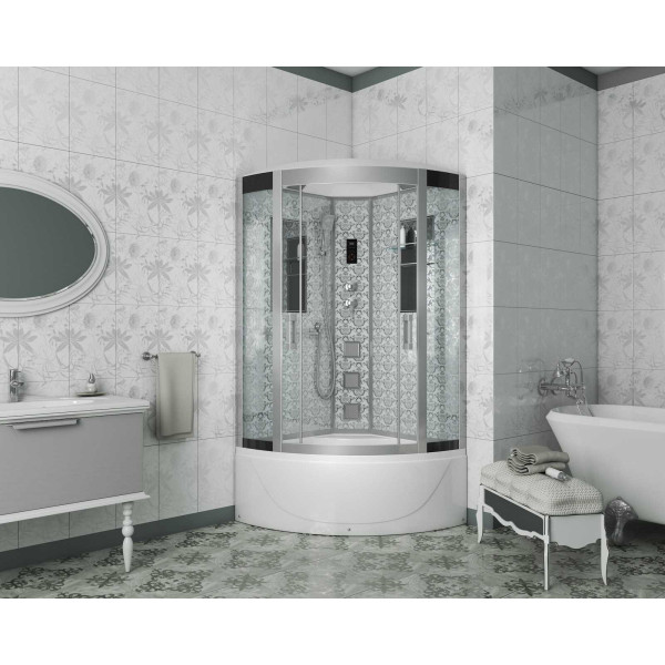 Душевая кабина Niagara с гидромассажем Luxe 900*900*2200 стекло прозрачное, профиль хром (NGL-7790W) Душевая кабина Niagara с гидромассажем Luxe 900*900*2200 стекло прозрачное, профиль хром (NGL-7790W)