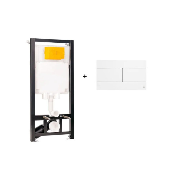 Инсталляция для унитаза с клавишей Oli Eco хром белый (886914SLO1)