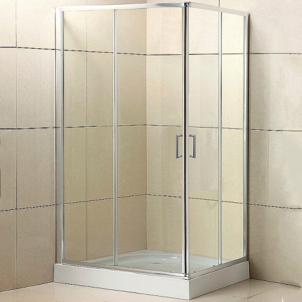 Душевой уголок BelBagno Uno-195 100x80x195 стекло прозрачное, профиль хром (UNO-195-AH-2-10/80-C-Cr)