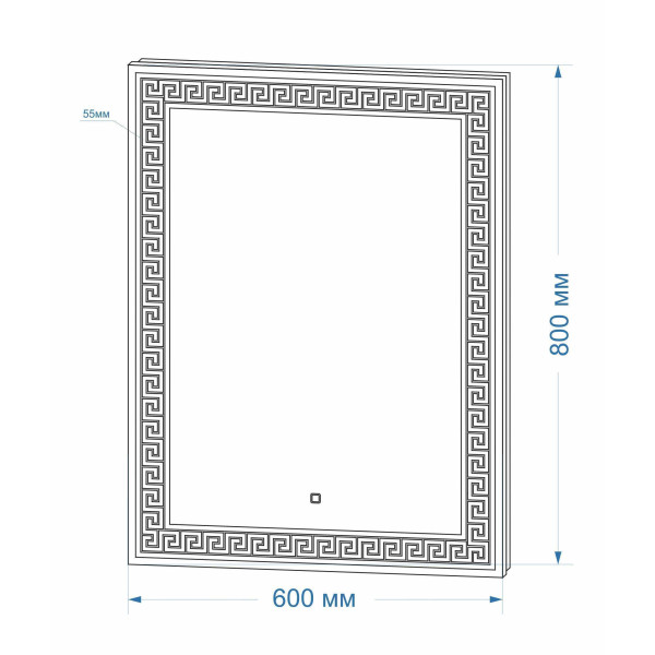 Зеркало Континент Apollo 60х80 с LED подсветкой и сенсорным выключателем