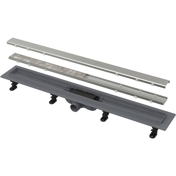 Лоток душевой AlcaPlast / AlcaDrain 950 мм с порогами, под кладку плитки, боковой слив D40, комбинированный гидрозатвор (APZ19-950) Лоток душевой AlcaPlast / AlcaDrain 950 мм с порогами, под кладку плитки, боковой слив D40, комбинированный гидрозатвор (APZ19-950)