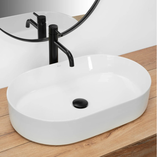 Раковина накладная Rea Nadia 61x38,5 белый (REA-U1055)