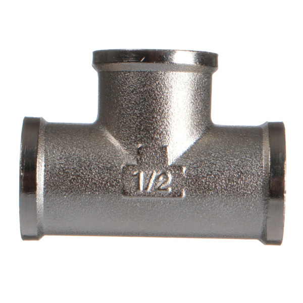 Тройник 1/2" TeRma (никель) (06101)