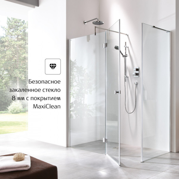 Душевая дверь Roca Metropolis 140x195 стекло прозрачное, профиль хром (7.MP34.1.401.2M)