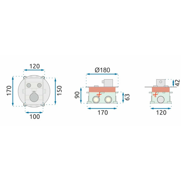 Душевая система с термостатом REA Miler + Box Chrom (REA-P6715)