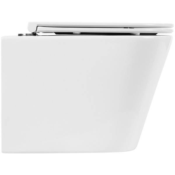 Унитаз подвесной BelBagno Flay-R безободковый (BB053CHR/BB870SC)