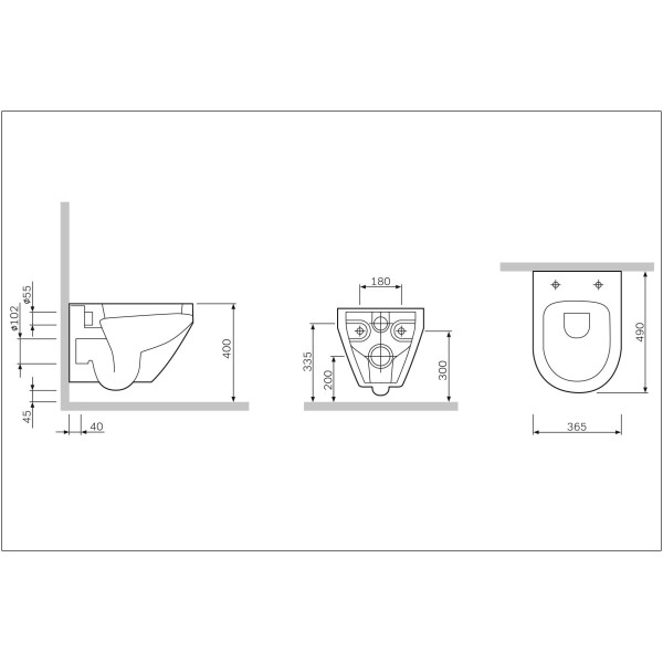 Унитаз подвесной AM.PM Spirit V2.0 Flash Clean 365х490х355 безободковый (C701700WH) Унитаз подвесной AM.PM Spirit V2.0 Flash Clean 365х490х355 безободковый (C701700WH)