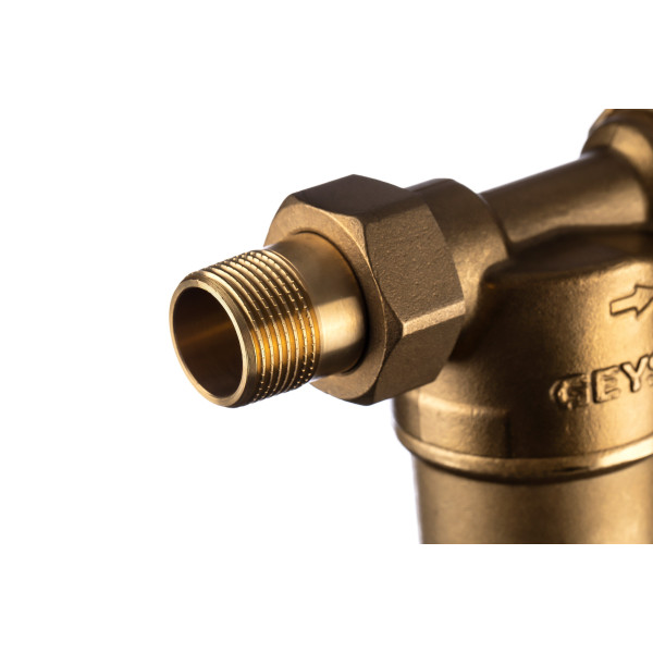 Фильтр самоочищающийся Гейзер-Бастион 121 3/4" (латунный корпус, со сгонами) (32669)