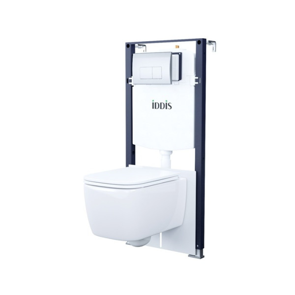Инсталляция с унитазом с клавишей смыва хром Iddis (BASBR01i73)