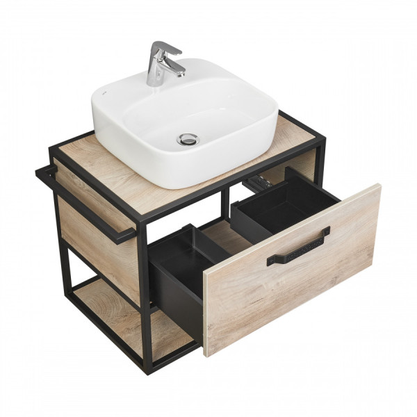 Тумба подвесная Aquaton Лофт Фабрик 642x440x540 дуб эндгрейн (1.A242.3.01L.TDU.0)