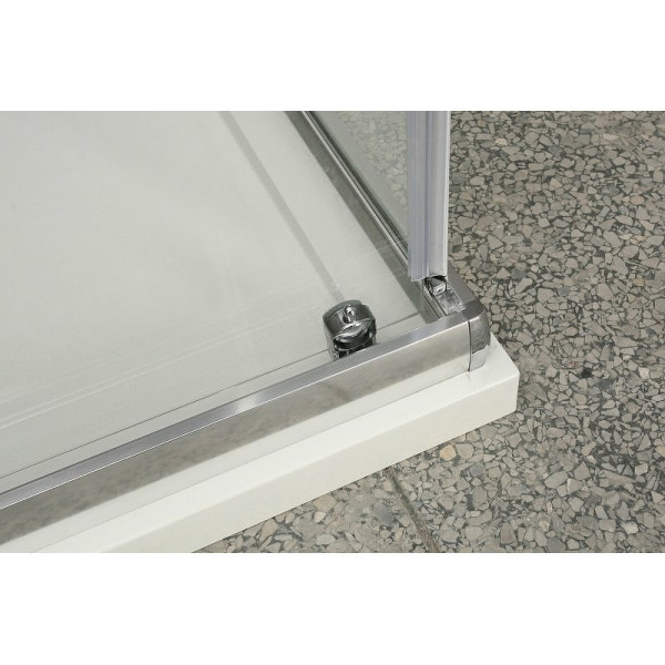 Душевой уголок BelBagno Uno-195 100x80x195 стекло прозрачное, профиль хром (UNO-195-AH-1-10/80-C-Cr)