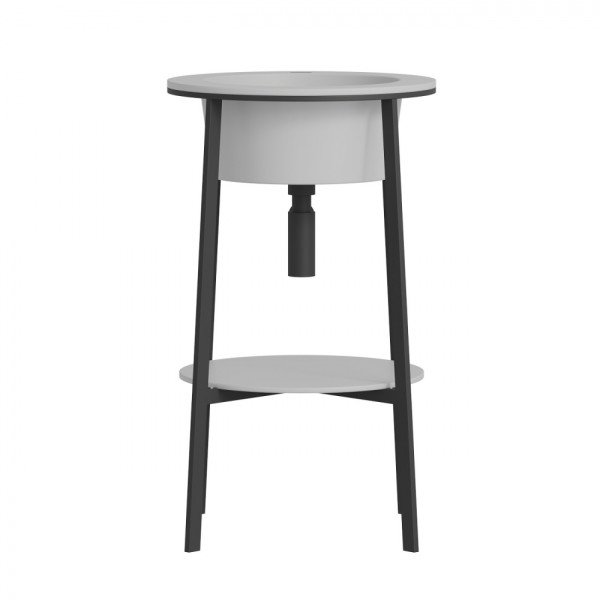 Раковина с консолью Аbber Bequem 50x50x85 белая матовая (AC2130MW)