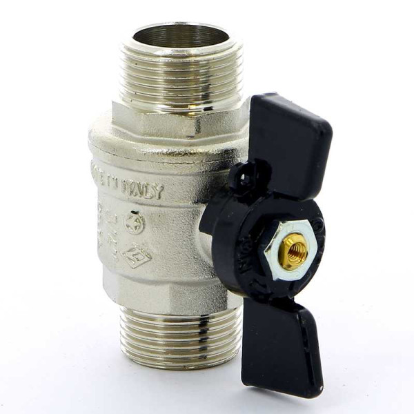 Кран Bugatti 3/4" НН шаровый Oregon 327 (черная бабочка) (03270027)