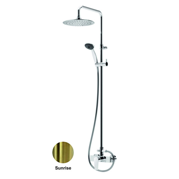 Душевая система Nautic со смесителем, ручным и верхним душем 250 мм ABS, sunrise (NAUTIC-CD-25-SR)
