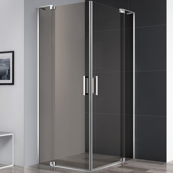 Душевой уголок Cezares Slider 70x100x195 стекло бронза, профиль хром (SLIDER-AH-2-70/80-100/110-BR-Cr)