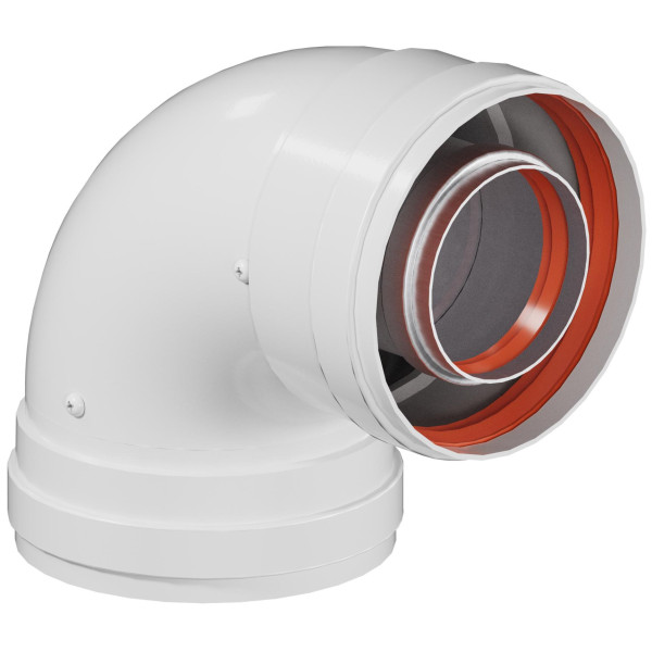 Отвод промежуточный Okseler 90° D60/100 (наружный диаметр) (oks00112) Отвод промежуточный Okseler 90° D60/100 (наружный диаметр) (oks00112)