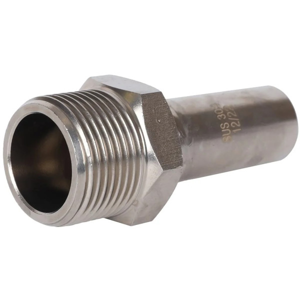 Вставка резьбовая 18х3/4"Н Rommer из нержавеющей стали (пресс) (RSS-0024-001834) Вставка резьбовая 18х3/4"Н Rommer из нержавеющей стали (пресс) (RSS-0024-001834)