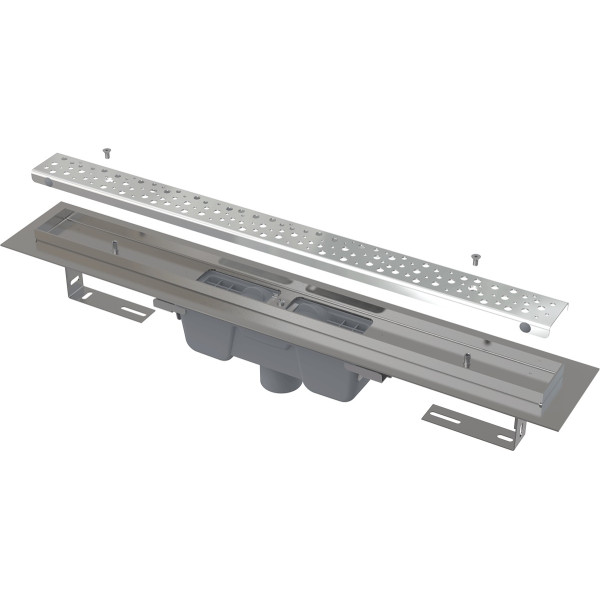 Лоток душевой AlcaPlast Alcadrain 550 мм Antivandal с решеткой, вертикальный сток (APZ1011-550L) Лоток душевой AlcaPlast Alcadrain 550 мм Antivandal с решеткой, вертикальный сток (APZ1011-550L)