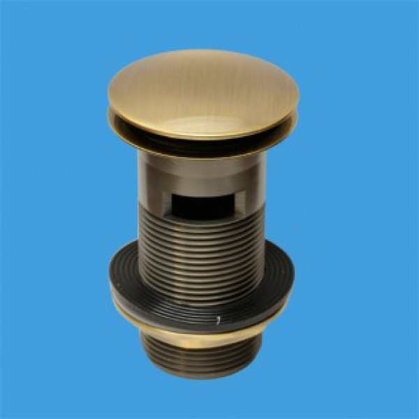 Донный клапан McAlpine 32 мм. Quick Clac с переливом, цвет античная бронза (CW60-AB) Донный клапан McAlpine 32 мм. Quick Clac с переливом, цвет античная бронза (CW60-AB)