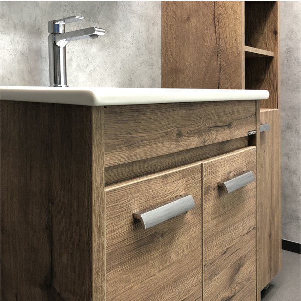 Тумба напольная Comforty дублин 610x855x465 белый глянцевый с раковиной (00-00001466)