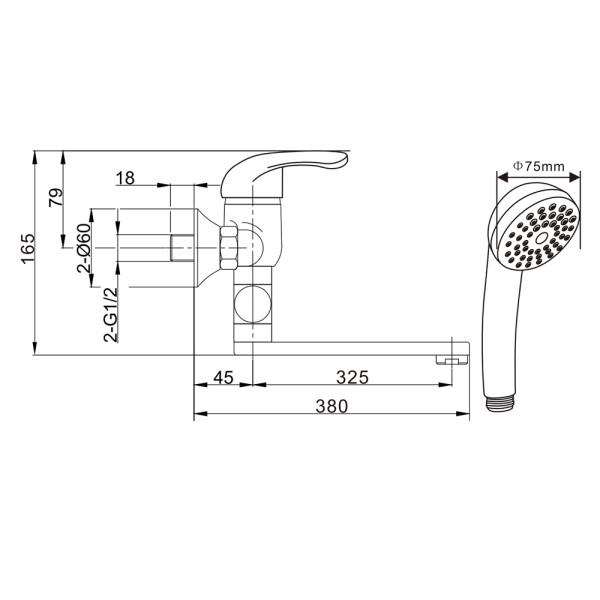 Смеситель для ванны и душа Wesnaart с длинным изливом Prof с душевым комплектом хром (PRO18-320) Смеситель для ванны и душа Wesnaart с длинным изливом Prof с душевым комплектом хром (PRO18-320)