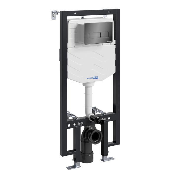 Инсталляция для унитаза WasserKRAFT Vils с клавишей смыва черный глянцевый (56TLT.010.ME.PB03)