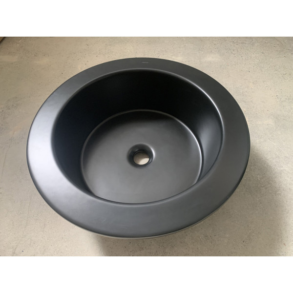 Раковина с консолью Аbber Bequem 50x50x85 черная матовая (AC2130MB)