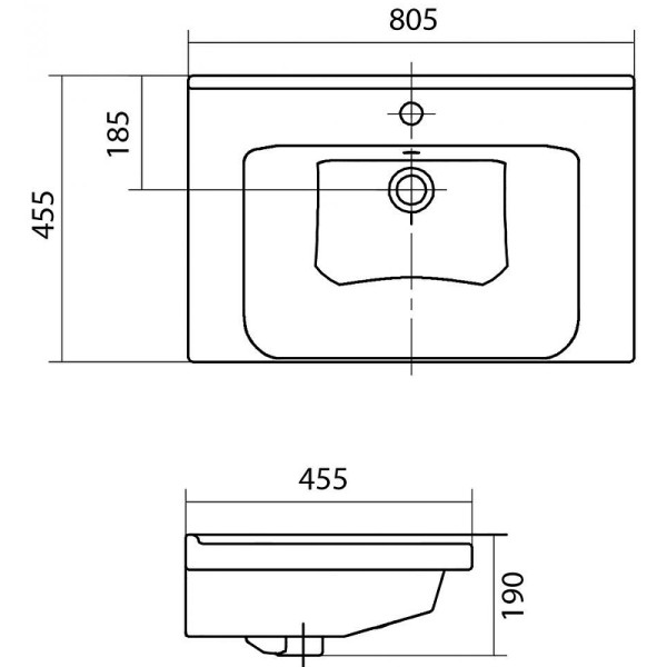 Раковина встраиваемая Santek Миранда 80 (1WH302251)