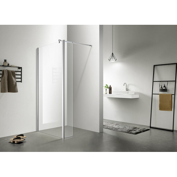 Душевое ограждение Azario Chicago 140x195 стекло прозрачное, профиль хром (AZ-NAR6321 140)