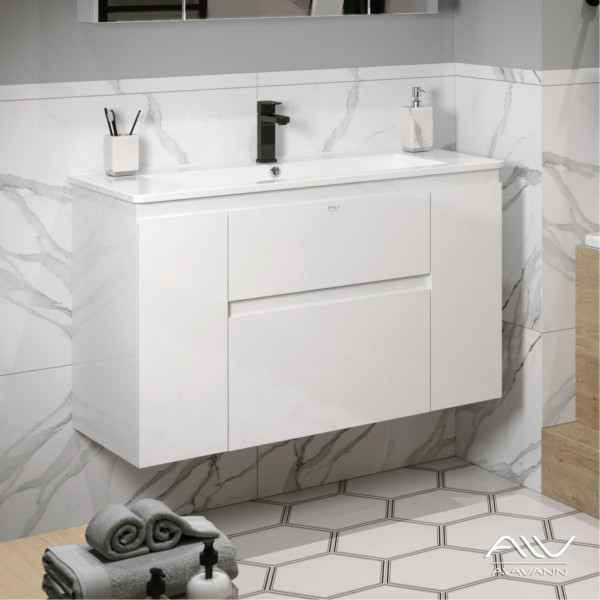 Тумба подвесная Alavann Eva 100 (белая)