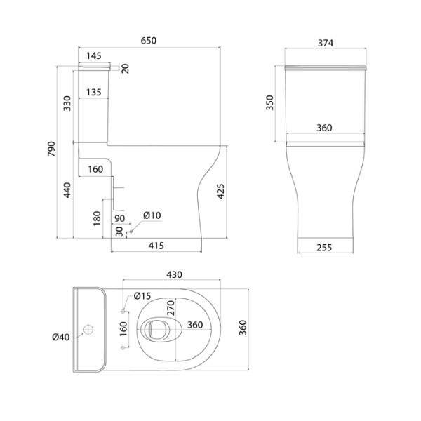 Унитаз-компакт безободковый с системой смыва Торнадо Zodiac Iddis (ZODRDSEi24)