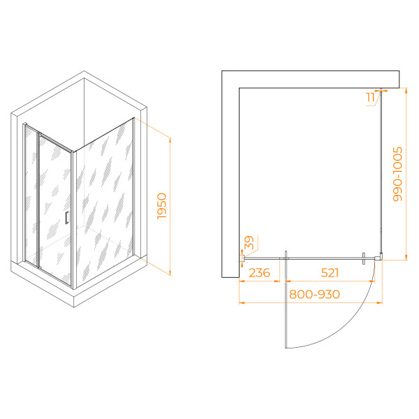 Душевой уголок RGW Passage 80x100 стекло прозрачное, профиль черный (350807880-14) Душевой уголок RGW Passage 80x100 стекло прозрачное, профиль черный (350807880-14)