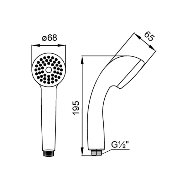 Лейка для душа Milardo 140 (1401F68M18)