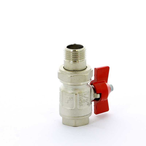 Кран Itap 1/2" шаровый со сгоном Ideal (красная бабочка) (0980012)