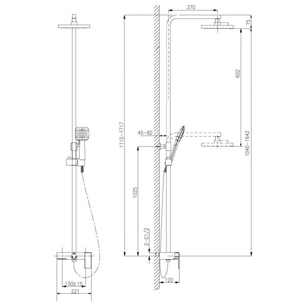 Душевая система Lemark Tropik (LM7005C)