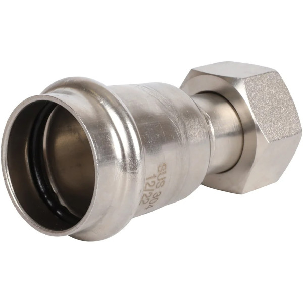 Переход 28х3/4"B с накидной гайкой Rommer из нержавеющей стали (пресс) (RSS-0026-002834) Переход 28х3/4"B с накидной гайкой Rommer из нержавеющей стали (пресс) (RSS-0026-002834)