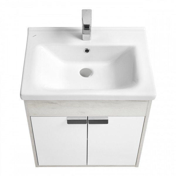 Тумба подвесная Aquaton Флай 582x429x610 белый, дуб крафт (1.A237.3.01F.AX1.0) Тумба подвесная Aquaton Флай 582x429x610 белый, дуб крафт (1.A237.3.01F.AX1.0)